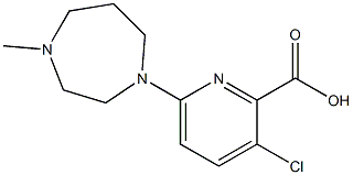 3-chloro-6-(4-methyl-1,4-diazepan-1-yl)pyridine-2-carboxylic acid Structure