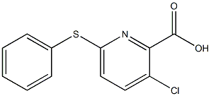 3-chloro-6-(phenylsulfanyl)pyridine-2-carboxylic acid Structure