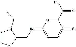 3-chloro-6-{[(1-ethylpyrrolidin-2-yl)methyl]amino}pyridine-2-carboxylic acid Structure