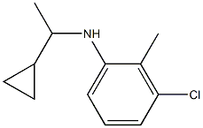 3-chloro-N-(1-cyclopropylethyl)-2-methylaniline 구조식 이미지