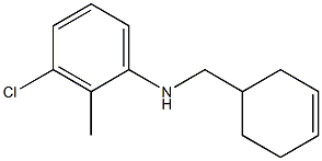 3-chloro-N-(cyclohex-3-en-1-ylmethyl)-2-methylaniline 구조식 이미지