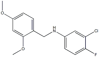 3-chloro-N-[(2,4-dimethoxyphenyl)methyl]-4-fluoroaniline 구조식 이미지