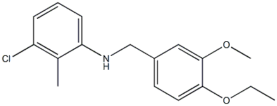 3-chloro-N-[(4-ethoxy-3-methoxyphenyl)methyl]-2-methylaniline 구조식 이미지