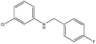 3-chloro-N-[(4-fluorophenyl)methyl]aniline Structure