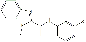 3-chloro-N-[1-(1-methyl-1H-1,3-benzodiazol-2-yl)ethyl]aniline 구조식 이미지