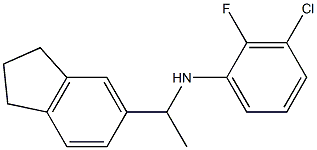 3-chloro-N-[1-(2,3-dihydro-1H-inden-5-yl)ethyl]-2-fluoroaniline 구조식 이미지