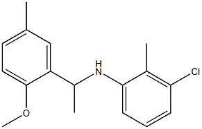 3-chloro-N-[1-(2-methoxy-5-methylphenyl)ethyl]-2-methylaniline 구조식 이미지