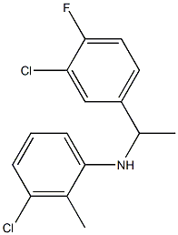 3-chloro-N-[1-(3-chloro-4-fluorophenyl)ethyl]-2-methylaniline Structure