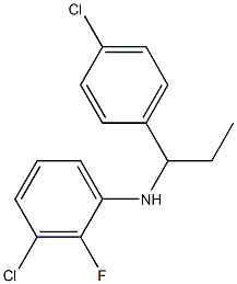 3-chloro-N-[1-(4-chlorophenyl)propyl]-2-fluoroaniline 구조식 이미지