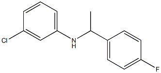 3-chloro-N-[1-(4-fluorophenyl)ethyl]aniline Structure