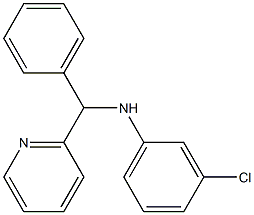 3-chloro-N-[phenyl(pyridin-2-yl)methyl]aniline 구조식 이미지