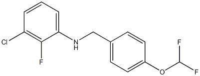 3-chloro-N-{[4-(difluoromethoxy)phenyl]methyl}-2-fluoroaniline Structure