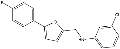 3-chloro-N-{[5-(4-fluorophenyl)furan-2-yl]methyl}aniline 구조식 이미지