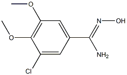 3-chloro-N'-hydroxy-4,5-dimethoxybenzenecarboximidamide 구조식 이미지