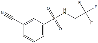 3-cyano-N-(2,2,2-trifluoroethyl)benzenesulfonamide Structure