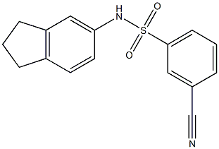 3-cyano-N-(2,3-dihydro-1H-inden-5-yl)benzene-1-sulfonamide Structure