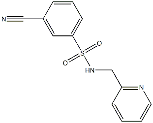3-cyano-N-(pyridin-2-ylmethyl)benzenesulfonamide Structure