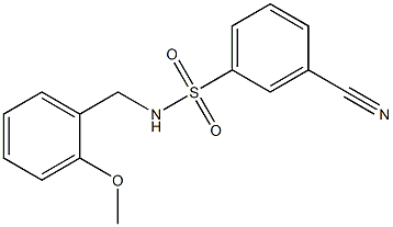 3-cyano-N-[(2-methoxyphenyl)methyl]benzene-1-sulfonamide Structure