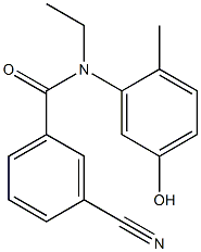 3-cyano-N-ethyl-N-(5-hydroxy-2-methylphenyl)benzamide Structure