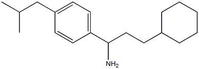 3-cyclohexyl-1-[4-(2-methylpropyl)phenyl]propan-1-amine 구조식 이미지