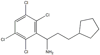 3-cyclopentyl-1-(2,3,5,6-tetrachlorophenyl)propan-1-amine 구조식 이미지