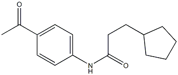 3-cyclopentyl-N-(4-acetylphenyl)propanamide 구조식 이미지