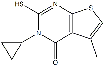 3-cyclopropyl-2-mercapto-5-methylthieno[2,3-d]pyrimidin-4(3H)-one Structure