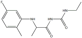 3-ethyl-1-{2-[(5-fluoro-2-methylphenyl)amino]propanoyl}urea Structure