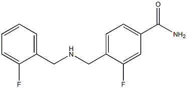 3-fluoro-4-({[(2-fluorophenyl)methyl]amino}methyl)benzamide 구조식 이미지