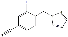 3-fluoro-4-(1H-pyrazol-1-ylmethyl)benzonitrile 구조식 이미지