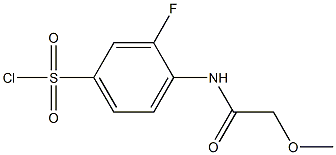 3-fluoro-4-(2-methoxyacetamido)benzene-1-sulfonyl chloride 구조식 이미지