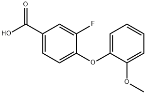 3-fluoro-4-(2-methoxyphenoxy)benzoic acid Structure