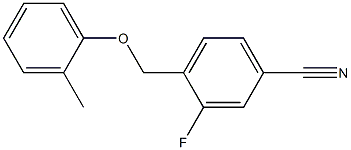 3-fluoro-4-(2-methylphenoxymethyl)benzonitrile Structure