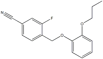 3-fluoro-4-(2-propoxyphenoxymethyl)benzonitrile 구조식 이미지