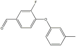 3-fluoro-4-(3-methylphenoxy)benzaldehyde Structure