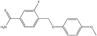 3-fluoro-4-(4-methoxyphenoxymethyl)benzene-1-carbothioamide Structure