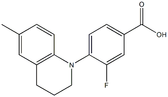 3-fluoro-4-(6-methyl-1,2,3,4-tetrahydroquinolin-1-yl)benzoic acid Structure