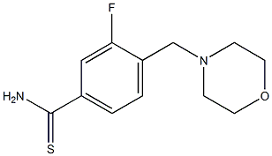 3-fluoro-4-(morpholin-4-ylmethyl)benzenecarbothioamide 구조식 이미지