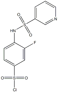 3-fluoro-4-(pyridine-3-sulfonamido)benzene-1-sulfonyl chloride 구조식 이미지