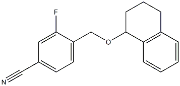 3-fluoro-4-[(1,2,3,4-tetrahydronaphthalen-1-yloxy)methyl]benzonitrile 구조식 이미지
