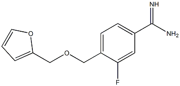 3-fluoro-4-[(2-furylmethoxy)methyl]benzenecarboximidamide 구조식 이미지