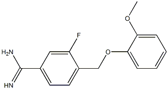 3-fluoro-4-[(2-methoxyphenoxy)methyl]benzenecarboximidamide Structure