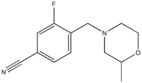 3-fluoro-4-[(2-methylmorpholin-4-yl)methyl]benzonitrile Structure