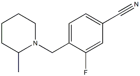 3-fluoro-4-[(2-methylpiperidin-1-yl)methyl]benzonitrile Structure