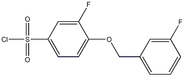 3-fluoro-4-[(3-fluorophenyl)methoxy]benzene-1-sulfonyl chloride 구조식 이미지