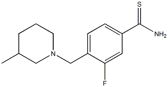 3-fluoro-4-[(3-methylpiperidin-1-yl)methyl]benzenecarbothioamide 구조식 이미지