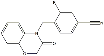 3-fluoro-4-[(3-oxo-2,3-dihydro-4H-1,4-benzoxazin-4-yl)methyl]benzonitrile Structure