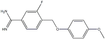 3-fluoro-4-[(4-methoxyphenoxy)methyl]benzenecarboximidamide Structure