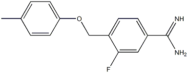 3-fluoro-4-[(4-methylphenoxy)methyl]benzenecarboximidamide 구조식 이미지