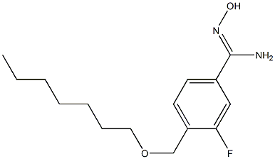 3-fluoro-4-[(heptyloxy)methyl]-N'-hydroxybenzene-1-carboximidamide 구조식 이미지